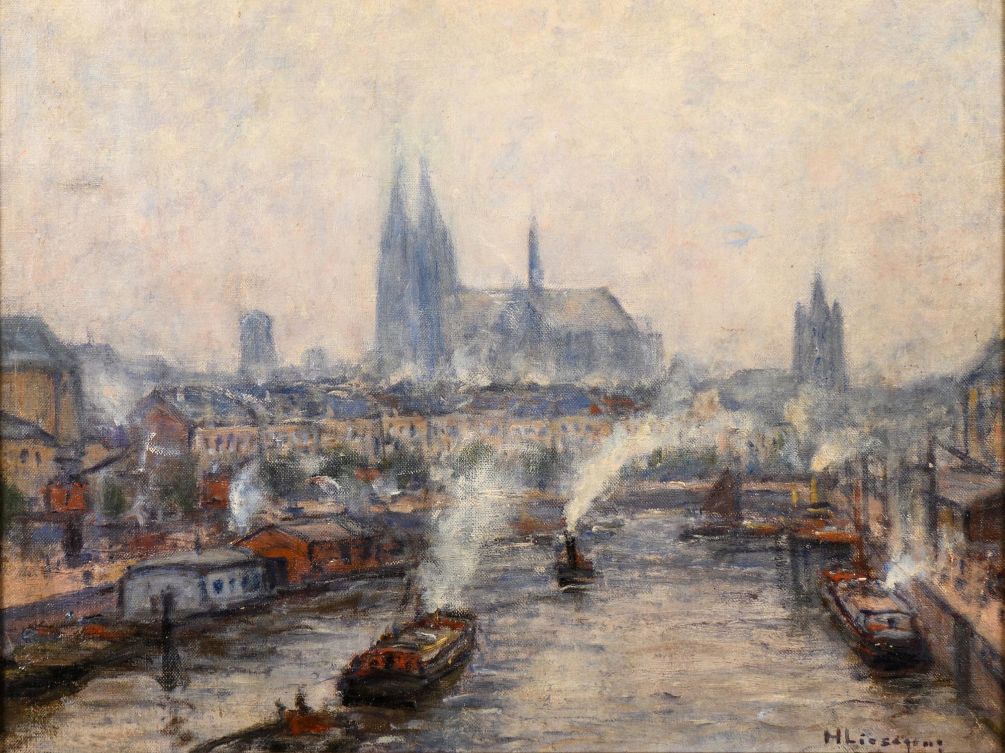 HELMUT LIESEGANG GERMAN IMPRESSIONIST PAINTING PIC-1